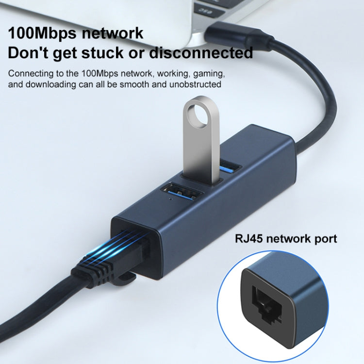 RDS 6307-4 USB-C / Type-C to USB3.0 + Triple USB2.0 4 in 1 HUB Adapter, 6307-4