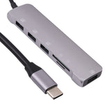 6 In 1 Multi-function Type-C / USB-C Adapter Docking Station