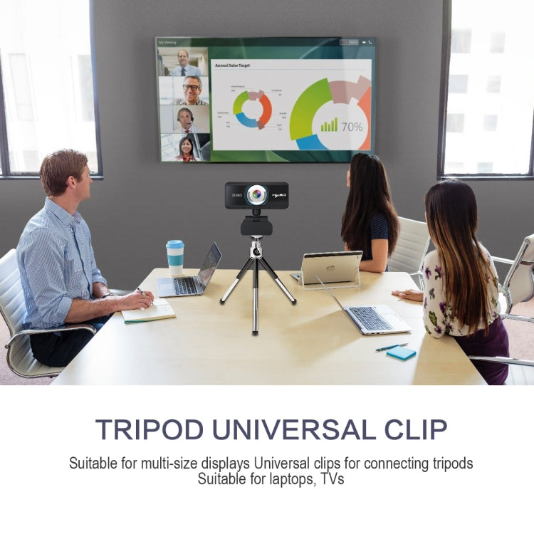 HXSJ S4 1080P Adjustable 180 Degree HD Manual Focus Video Webcam PC Camera with Microphone