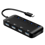 High Speed 4 x USB 3.0 to USB-C / Type-C HUB with Switch, Type-C