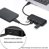 High Speed 4 x USB 3.0 to USB-C / Type-C HUB with Switch, Type-C
