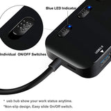 High Speed 4 x USB 3.0 to USB-C / Type-C HUB with Switch, Type-C