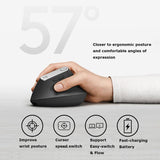 Logitech MX Vertical 4000DPI USB-C / Type-C + Unifying + Bluetooth Three-mode Ergonomic Wireless Vertical Optical Mouse, MX Vertical