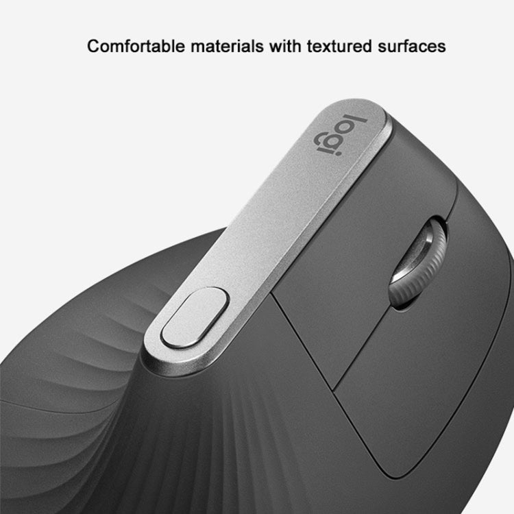 Logitech MX Vertical 4000DPI USB-C / Type-C + Unifying + Bluetooth Three-mode Ergonomic Wireless Vertical Optical Mouse, MX Vertical