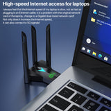 1300Mbps 5G Wireless Network Card Gigabit Dual Band Driver-free USB WiFi Receiver, 1300Mbps 5G