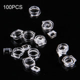 100 PCS Transparent Plastic Camera Lens Frame for iPhone 5 & 5S & 5C, 100pcs Camera Frame