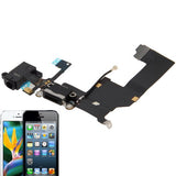 Original Tail Connector Charger Flex Cable + Headphone Audio Jack Ribbon Flex Cable for iPhone 5, For iPhone 5