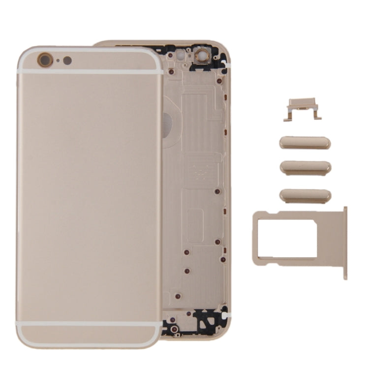 6 in 1 for iPhone 6 (Back Cover + Card Tray + Volume Control Key + Power Button + Mute Switch Vibrator Key + Sign) Full Assembly Housing Cover, For iPhone 6 (6 in 1)