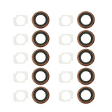 Rear Camera Lens Ring + Flashlight Bracker  for iPhone 6s Plus, 10 Pairs / Set, For iPhone 6s Plus
