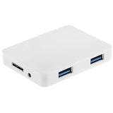 CR-H302 Mirror Surface 4 Ports USB 3.0 Super Speed 5Gbps HUB + 60cm USB 3.0 Transmission Cable, H302 White, H302 Black