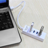 4 Ports USB 3.0 Hub Splitter with LED, Super Speed 5Gbps, BYL-P104, USB 3.0 (White), USB 3.0 (Black)