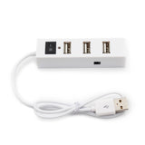 4 Ports USB HUB 2.0 USB Splitter Adapter with Switch, 4 Ports with Switch (White), 4 Ports with Switch (Black)