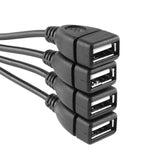 Universal 4 Ports USB 2.0 480Mbps High Speed Cable Hub for PC