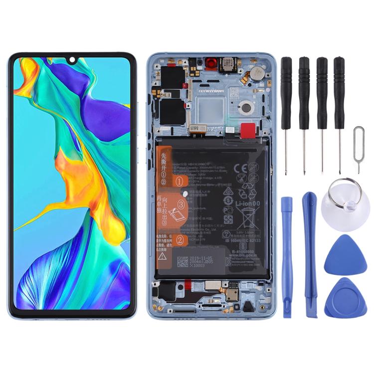 LCD Screen and Digitizer Full Assembly with Frame for Huawei P30, For P30, For Huawei P30(Original), For Huawei P30(Breathing Crystal)