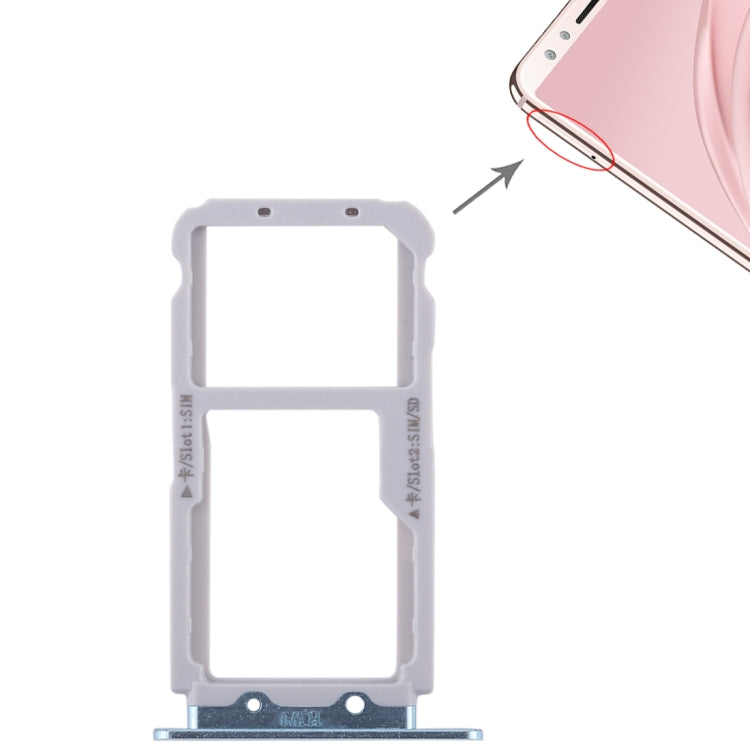 2 SIM Card Tray / Micro SD Card Tray for Huawei Nova 2s, For Huawei Nova 2s