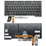 US Backlight keyboard for Lenovo ThinkPad E480 L480 L380 Yoga T480s, For ThinkPad E480 Silver(US)