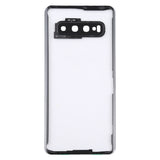For Samsung Galaxy S10 G973F/DS G973U G973 SM-G973 Transparent Battery Back Cover with Camera Lens Frame, For Galaxy S10
