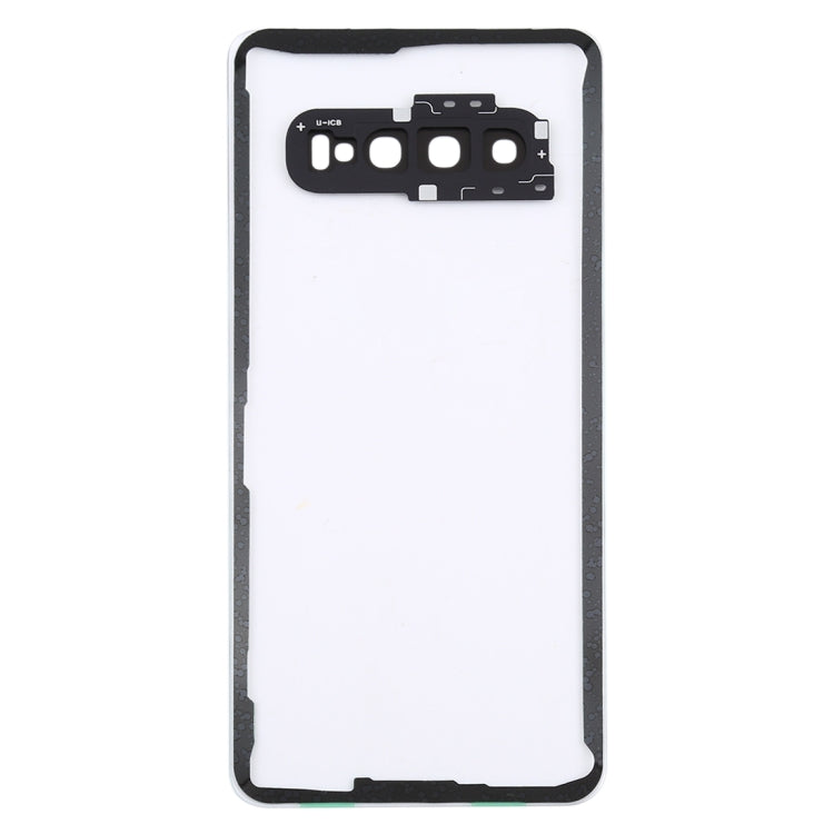 For Samsung Galaxy S10 G973F/DS G973U G973 SM-G973 Transparent Battery Back Cover with Camera Lens Frame, For Galaxy S10