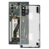 For Samsung Galaxy Note 10+ N975 N9750 Transparent Battery Back Cover with Camera Lens Frame, For Galaxy Note 10+