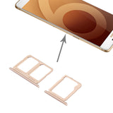 For Galaxy C9 Pro / C9000 SIM Card Tray + Micro SD Card Tray, For Galaxy C9 Pro / C9000, For Galaxy C9 Pro