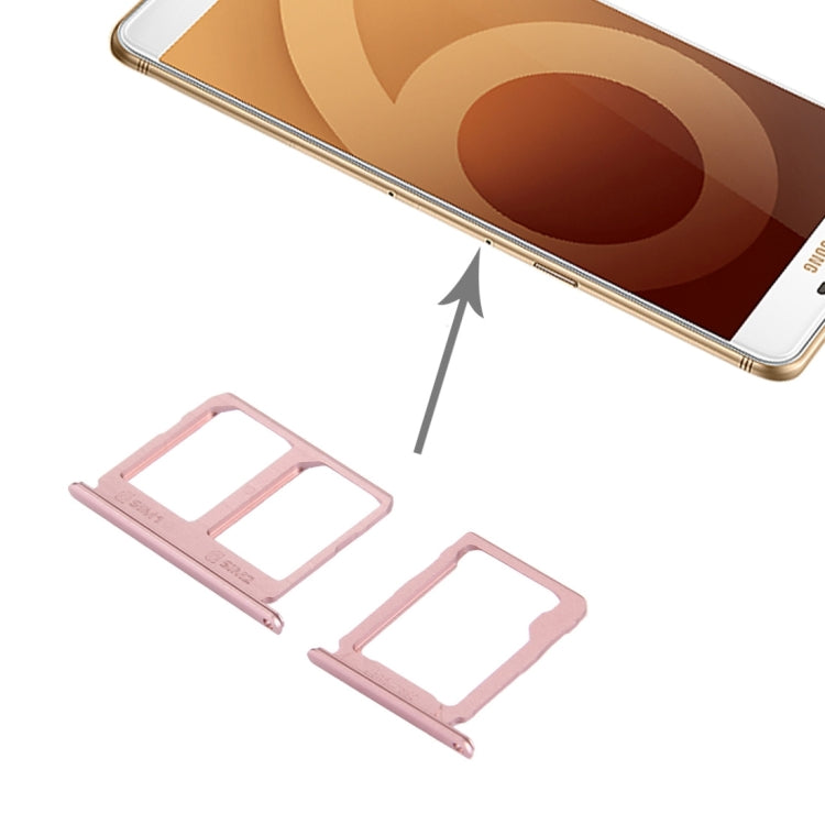 For Galaxy C9 Pro / C9000 SIM Card Tray + Micro SD Card Tray, For Galaxy C9 Pro / C9000, For Galaxy C9 Pro