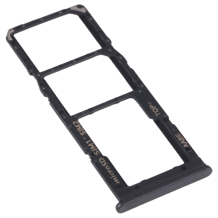 For Samsung Galaxy A12 SM-A125 SIM Card Tray + SIM Card Tray + Micro SD Card Tray, For Samsung Galaxy A12 (Dual Card)