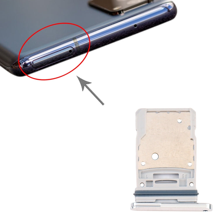 For Samsung Galaxy S20 FE 5G SM-G781B SIM Card Tray + Micro SD Card Tray, For Samsung Galaxy S20 FE 5G