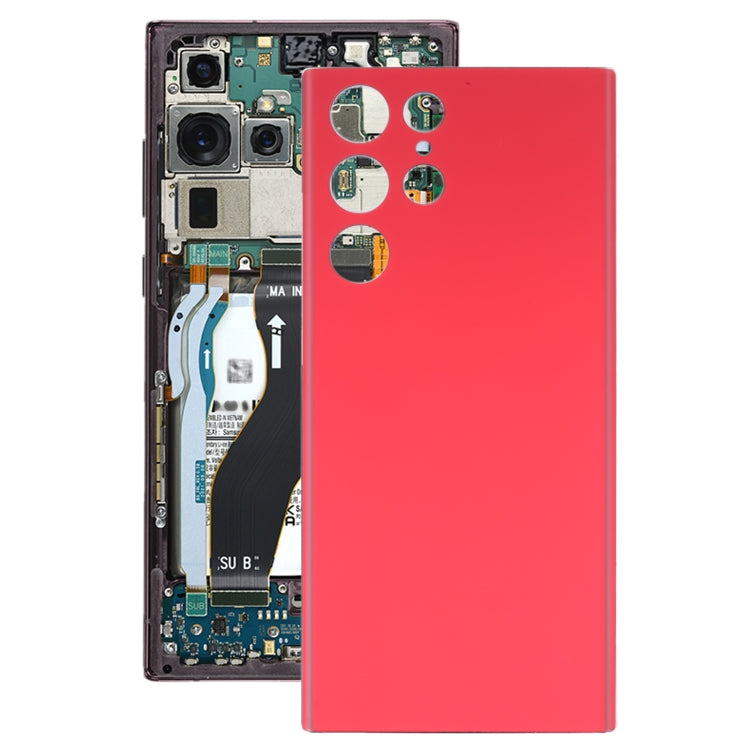 For Samsung Galaxy S22 Ultra Battery Back Cover , For Samsung Galaxy S22 Ultra(Dark Red), For Samsung Galaxy S22 Ultra