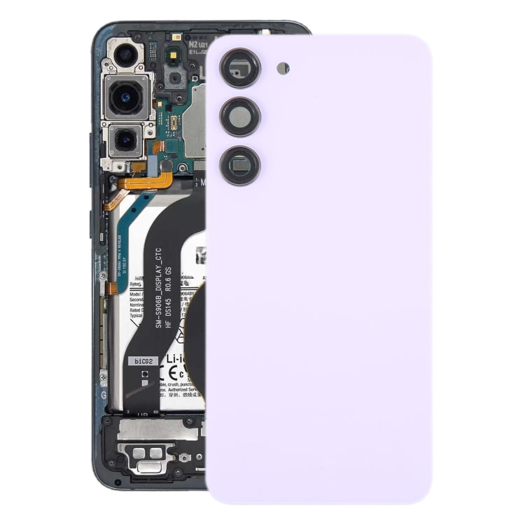 For Samsung Galaxy S23+ SM-S916B OEM Glass Battery Back Cover with Camera Lens Frame, For Samsung Galaxy S23+(with Camera Cover)