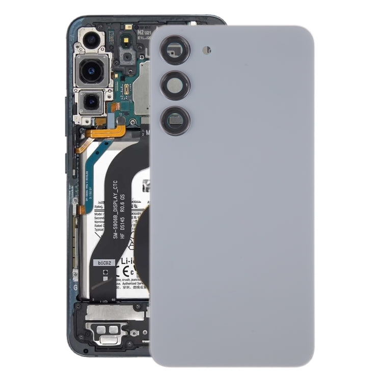 For Samsung Galaxy S23+ SM-S916B OEM Glass Battery Back Cover with Camera Lens Frame, For Samsung Galaxy S23+(with Camera Cover)