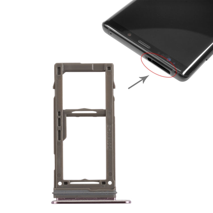 For Galaxy Note9 SIM Card Tray +  Micro SD Card Tray, For Samsung Galaxy Note9 (Single), Galaxy Note9 (Single Card)