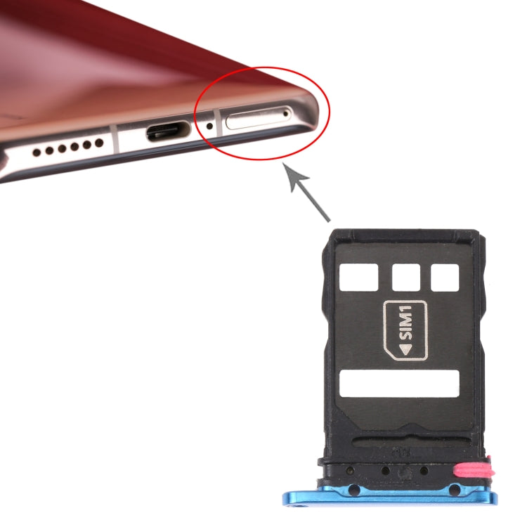 SIM Card Tray + NM Card Tray for Huawei P40 Pro, For Huawei P40 Pro