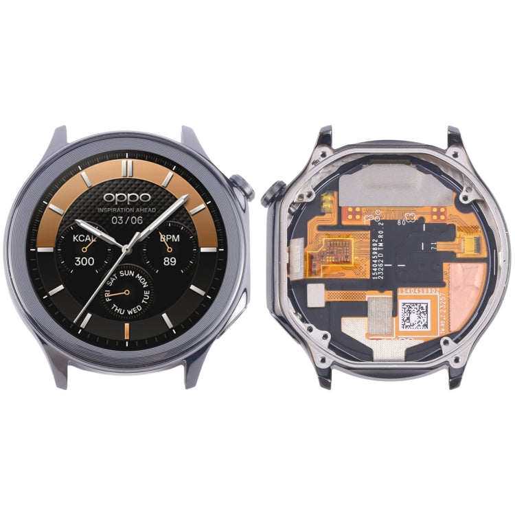 For OPPO Watch X LCD Screen and Digitizer Full Assembly With Frame, For OPPO Watch X (Silver), For OPPO Watch X (Black)
