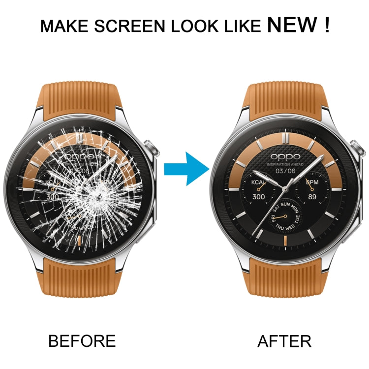 For OPPO Watch X LCD Screen and Digitizer Full Assembly With Frame, For OPPO Watch X (Silver), For OPPO Watch X (Black)
