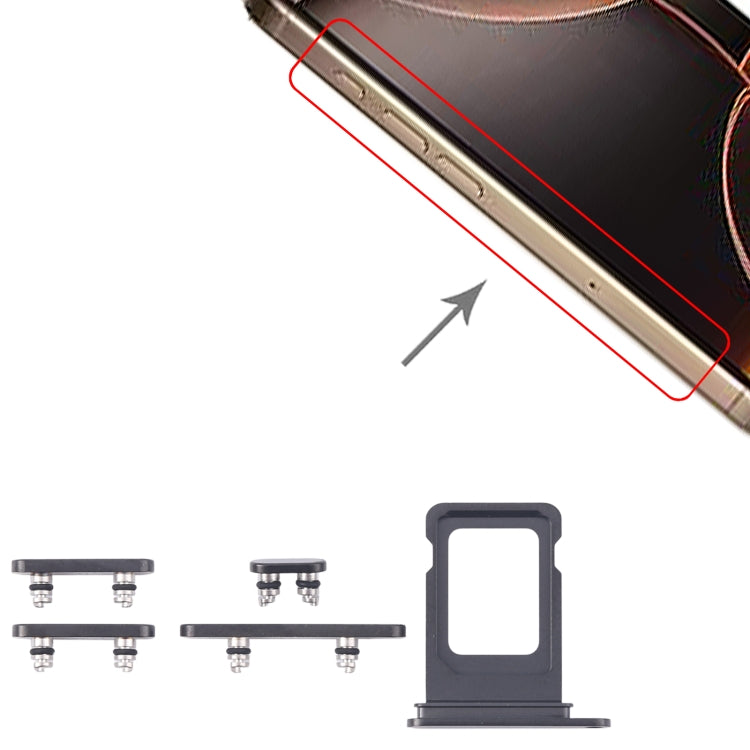For iPhone 16 Pro Max Original SIM Card Tray + SIM Card Tray + Side Keys, For iPhone 16 Pro(Original)