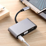 5 in 1 Type-C To HDMI + VGA + USB 3.0 + Audio Port + PD Port HUB Adapter