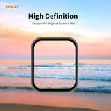 2 PCS ENKAY Hat-Prince 0.2mm 9H Surface Hardness 3D Explosion-proof Aluminum Alloy Edge Full Screen Tempered Glass Screen Film, For Apple Watch 6/5/4/SE 40mm