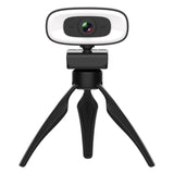 C10 2K HD Without Distortion 360 Degrees Rotate Three-speed Fill Light USB Free Drive Webcams, Built-in  Sound Clearer Microphone
