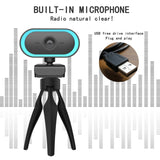 C11 2K Picture Quality HD Without Distortion 360 Degrees Rotate Built-in Microphone Sound Clear Webcams with Tripod