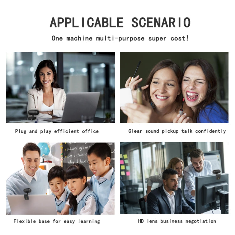 C11 2K Picture Quality HD Without Distortion 360 Degrees Rotate Built-in Microphone Sound Clear Webcams with Tripod