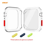 ENKAY Hat-prince Full Coverage TPU Case + Tempered Glass Protector for Apple Watch Series 6 / 5 / 4 / SE 40mm, For Apple Watch Series 6 / 5 / 4 / SE 40mm