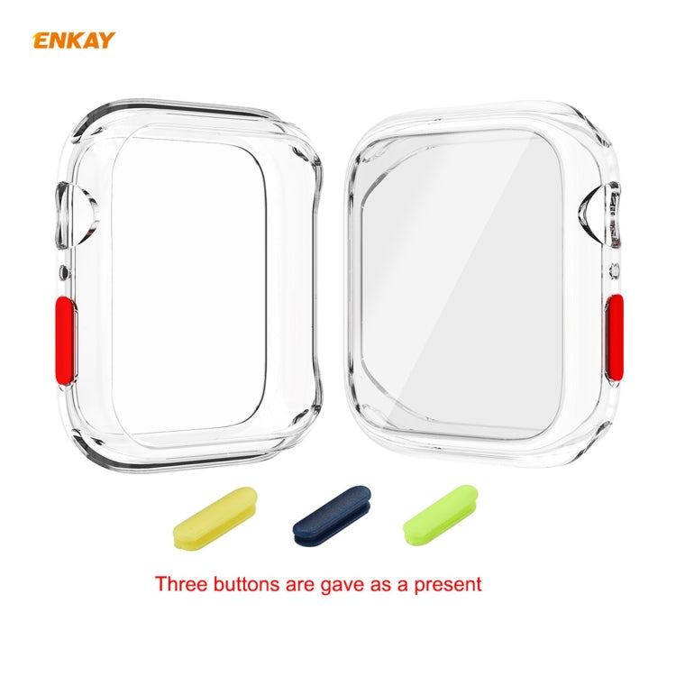 ENKAY Hat-prince Full Coverage TPU Case + Tempered Glass Protector for Apple Watch Series 6 / 5 / 4 / SE 40mm, For Apple Watch Series 6 / 5 / 4 / SE 40mm
