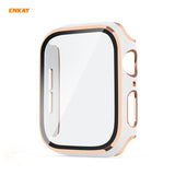 ENKAY Hat-Prince Full Coverage Electroplated PC Case + Tempered Glass Protector for Apple Watch Series 6 / 5 / 4 / SE 44mm, For Apple Watch Series 6 / 5 / 4 / SE 44mm