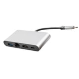 WS-07 Type-C 3.1 to RJ45 + HDMI + USB3.0 + PD 4-in-1 Converter Multifunctional Docking Station, WS-07
