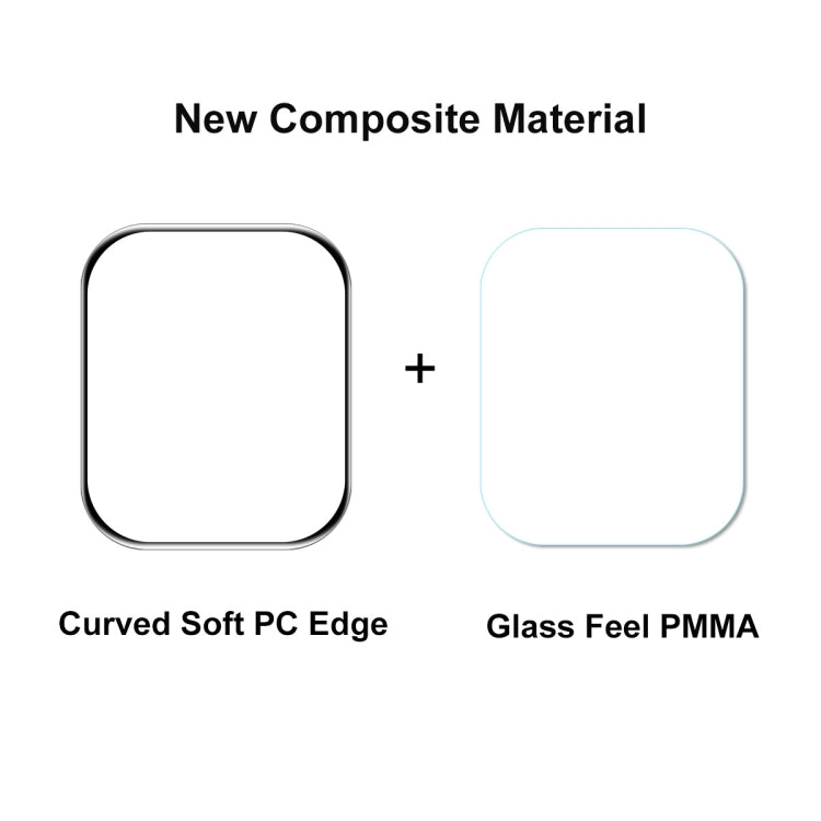 ENKAY Hat-Prince PC Frame + Full Coverage PMMA HD Screen Protector Film for Apple Watch Series 9 / 8 / 7 41mm