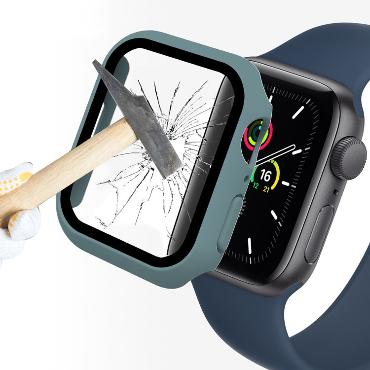 ENKAY Hat-Prince 2 in 1 PC Frame + 9H Tempered Glass Protector Full Coverage Case for Apple Watch Series 7 45mm