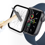 ENKAY Hat-Prince 2 in 1 PC Frame + 9H Tempered Glass Protector Full Coverage Case for Apple Watch Series 7 45mm