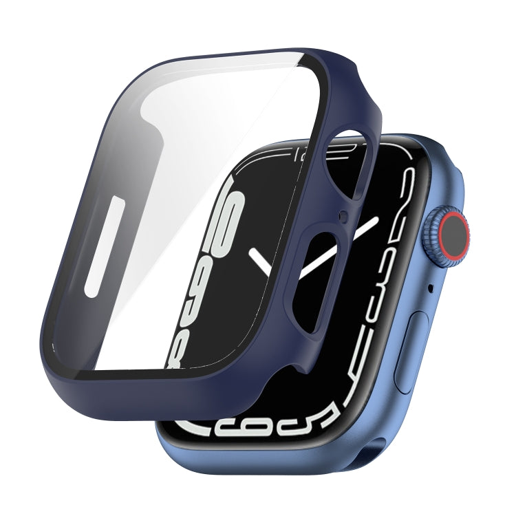 Shockproof PC Protective Case with Tempered Glass Film, For Apple Watch Series 9 / 8 / 7 45mm, For Apple Watch Series 9 / 8 / 7 41mm