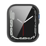 Shockproof PC Protective Case with Tempered Glass Film, For Apple Watch Series 9 / 8 / 7 45mm, For Apple Watch Series 9 / 8 / 7 41mm