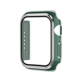 Electroplating Two-color PC+Tempered Film Watch Case, For Apple Watch Series 9 / 8 / 7 45mm, For Apple Watch Series 6/5/4/SE 44mm